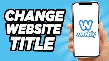 How To Change Site Title On Weebly - EASY!