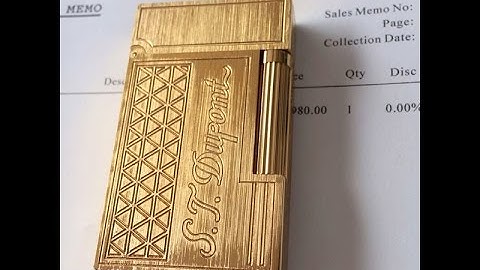 Bật lửa Dupont kẻ vàng vuông D34V | Deva.vn | Giá 750.000 Đ