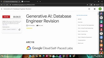 Generative AI: Database Engineer Revision | Arcade 2024 #ARC118#arcade#goolgecloud#solution#cloud