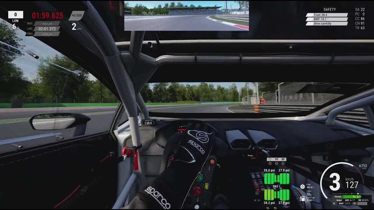 Assetto Corsa Compitizione playthrough Part 1. Monza beginners test circuit. Watch full vid PLS