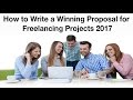 How to Write Winning Proposals for Freelancing, Upwork, Elance, oDesk  U...