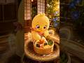 Duckling making the cutest onigiri bento! #duck #cute #onigiri #shorts