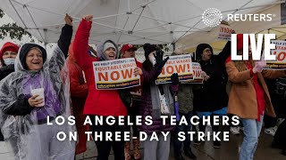 LIVE: Los Angeles schools canceled as education workers begin three-day strike