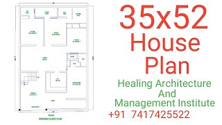 35 x 52 House Floor Plan  | HAMI Institute || Floor Plan