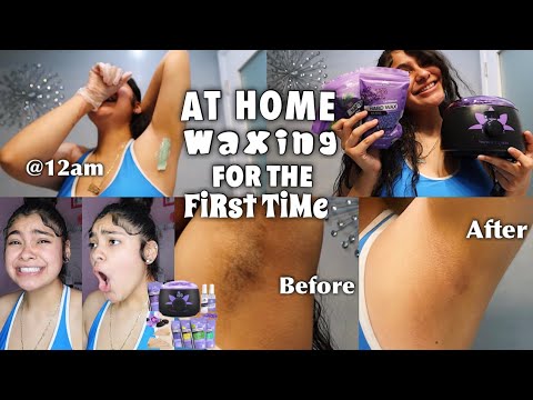 WAXING MYSELF AT HOME FOR THE FIRST TIME! | DIY UNDERARMS + BRAZILIAN WAX | TRESS WELLNESS
