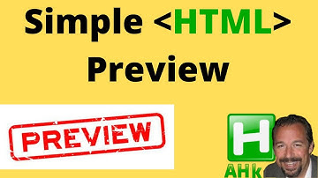 Simple HTML Preview with AutoHotkey script (2021)