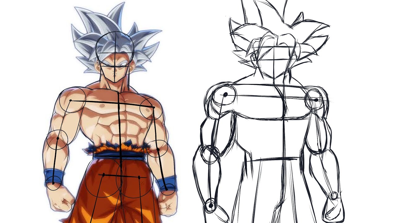 How to Draw Ultra Instinct Goku from Dragonball Super – Draw with Richie