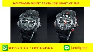 Promo Wa 0881-2070-839 Jual Jam Tangan Merk Digitec Pria, Cowok, Laki-Laki, 2083 Dual Time Rantai