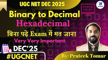 UGC NET • BINARY to DECIMAL to HEXADECIMAL • Binary to Decimal Conversion • PAPER 1 • Gyansthali