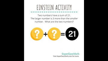 What are the 2 numbers?#tiffany #math #supereasymath #einsteinactivity #sum #maths #mathematics