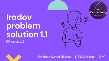 Irodov problem solution 1.1 | English