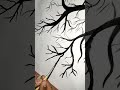 brush painting a tree