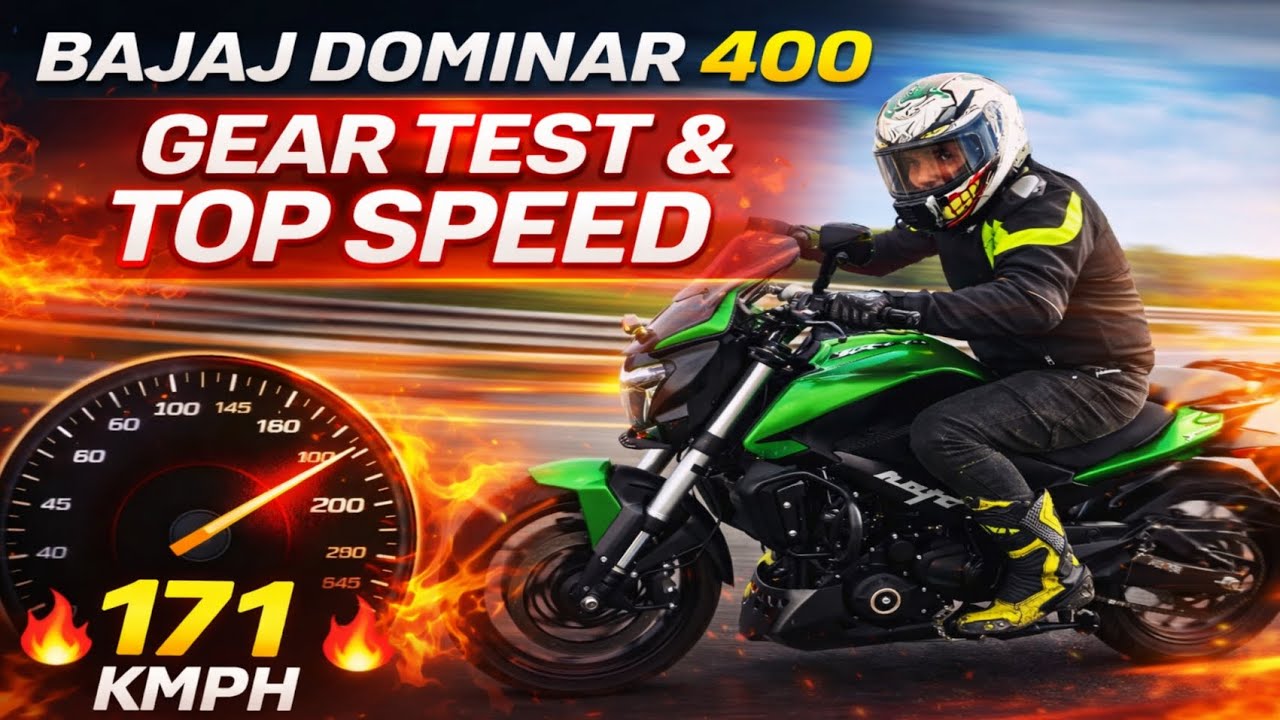 BAJAJ DOMINAR 400 ( 2026 ) GEAR TEST AND TOP SPEED TEST 🔥 