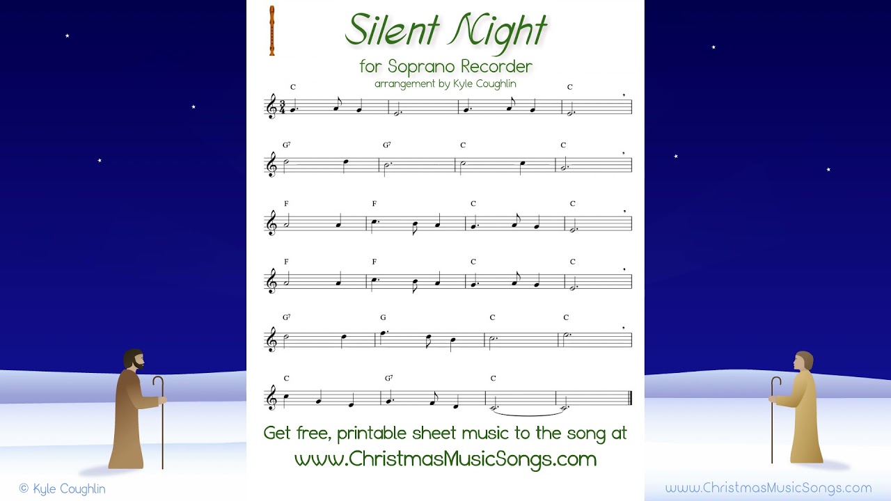 Silent Night for Soprano Recorder Play Along - YouTube silent-night-for-soprano-recorder-play-along-youtube