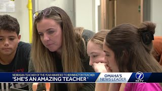 'She's an amazing teacher': Nebraska Teacher of the Year awarded to Bennington teacher