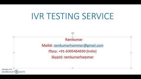 IVR TESTING SERVICE