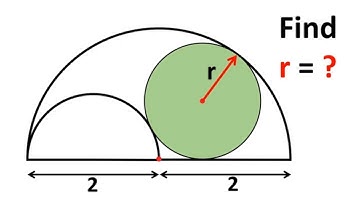 Find Radius of Circle inside Semicircle| How to find Radius | Math Olympiad Geometry Problems