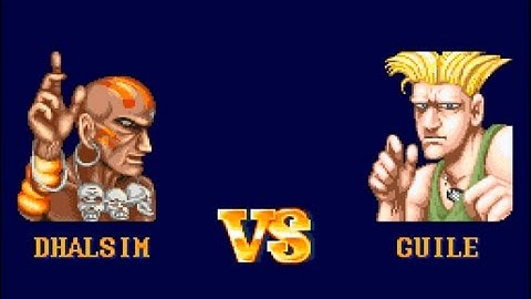 Street Fighter II SNES - Dhalsim vs. Guile - Hardest Setting