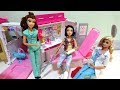 Barbie doctor ambulance hospital toy Ariel Snow White