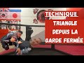 Technique mma  jjb comment attaquer le triangle depuis la garde ferme