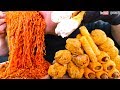 ASMR NUCLEAR FIRE NOODLES & CHEESE CHICKEN SPECIAL 핵불닭소스볶음면4봉 & 뿌링클전메뉴 먹방 MUKBANG