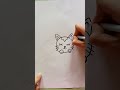 رسم سهل طريقة رسم قطة بطريقة سهلة للاطفال تعليم رسم بيطريقة سهلةshorts 