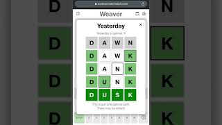 Weaver - Wordle Ladder - How To Play Weaver Word Game - Daily Weaver Game 7/27/2022 Solution #weaver screenshot 5