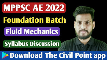 MP PSC AE 2022 | Foundation Batch | Fluid Mechanics | Syllabus Discussion | By Prabhav Sir