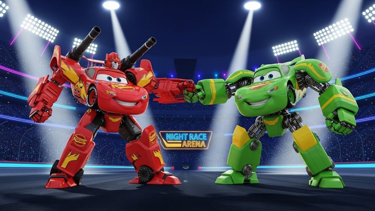 🔴McQueen Mech fight with Green Doppelganger! 🟢Impossible fight!