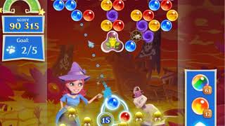 Bubble Witch 2 Saga Level 1767 with no booster & 4 bubbles left