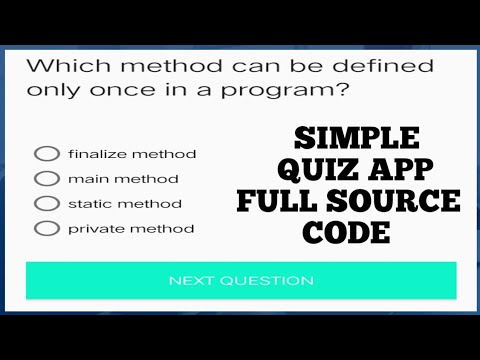 Quiz App Project - Aide Full Source Code - YouTube