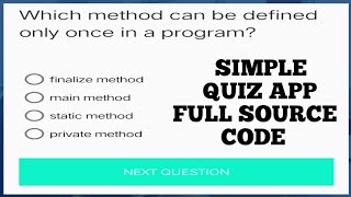 Information Quiz App Project - Aide Full Source Code Guide