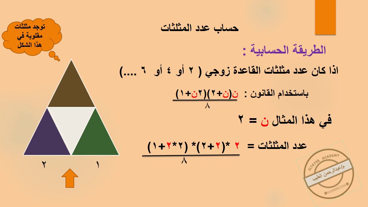 المختلفة كم عدد المثلثات تنوع.هو عدد