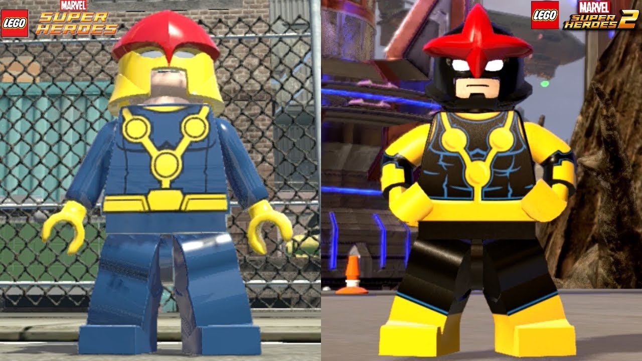 Lego Marvel Superheroes 1 VS Lego Marvel Superheroes 2 (All Characters Side  by side) - YouTube