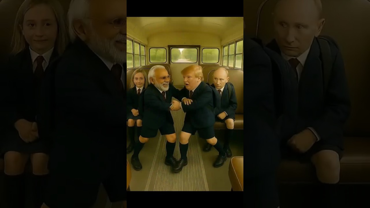 Modi vs Trump Fight to Sit with Meloni 😂 | Putin’s Reacts | #funny #modi #trump #shorts #viral #ai
