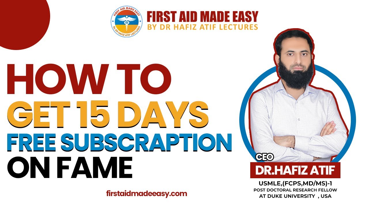 Get 15 Days FREE! First Aid Made Easy Mobile App | Dr. Hafiz Atif