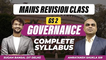 Complete Governance | Sneak Peak | Mains Revision Class | Complete Syllabus | GS Paper 2 | Sunya IAS