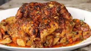 Roasted Garlic Butter Baked Chicken | How To Baked a Whole chicken in oven For Thanksgiving