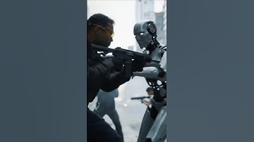 Ai robots fighting with humans #Ai #future #robot #technology #trendingaivideos #cinematic