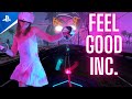 Synth riders remastered on psvr2  gorillaz music pack  feel good expert