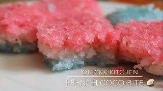 French CoCo Bite | Coconut delight | Non Dairy | No milk no cream | 15 min easy ingredients recipe