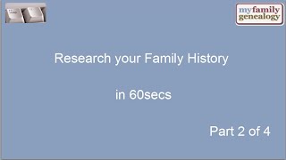 Research your Family History in 60 seconds – Vital Records (Ireland)