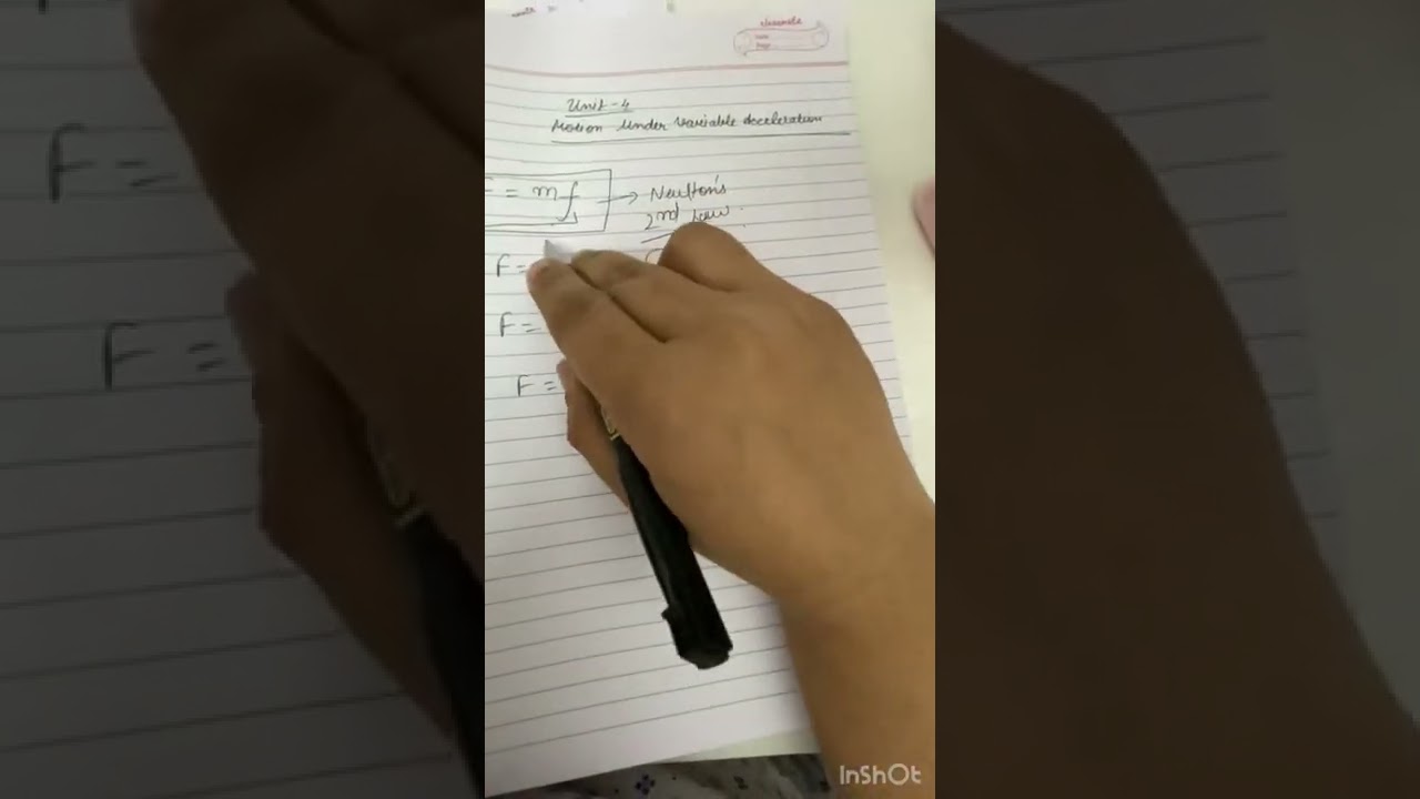 Dynamics bsc sem 5 Motion under variable acceleration part 1a