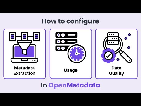 How to set up integrations for metadata ingestion, usage & lineage, and data quality in OpenMetadata