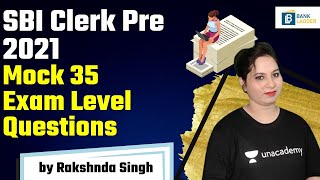 Mock 35 Exam Level Questions | Reasoning Tricks | Target SBI Clerk/Pre 2021 | Rakshnda Singh