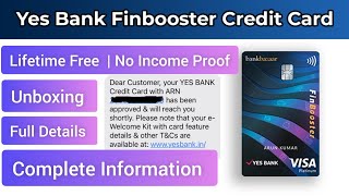 Yes Bank Finbooster Credit Card LifeTime FREE By BankBazaar | Unboxing | Benefits 2023