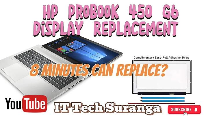 How to replace LCD Display HP ProBook 450 G6 laptop