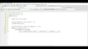 C Program | Program for Finding the Kth smallest element.