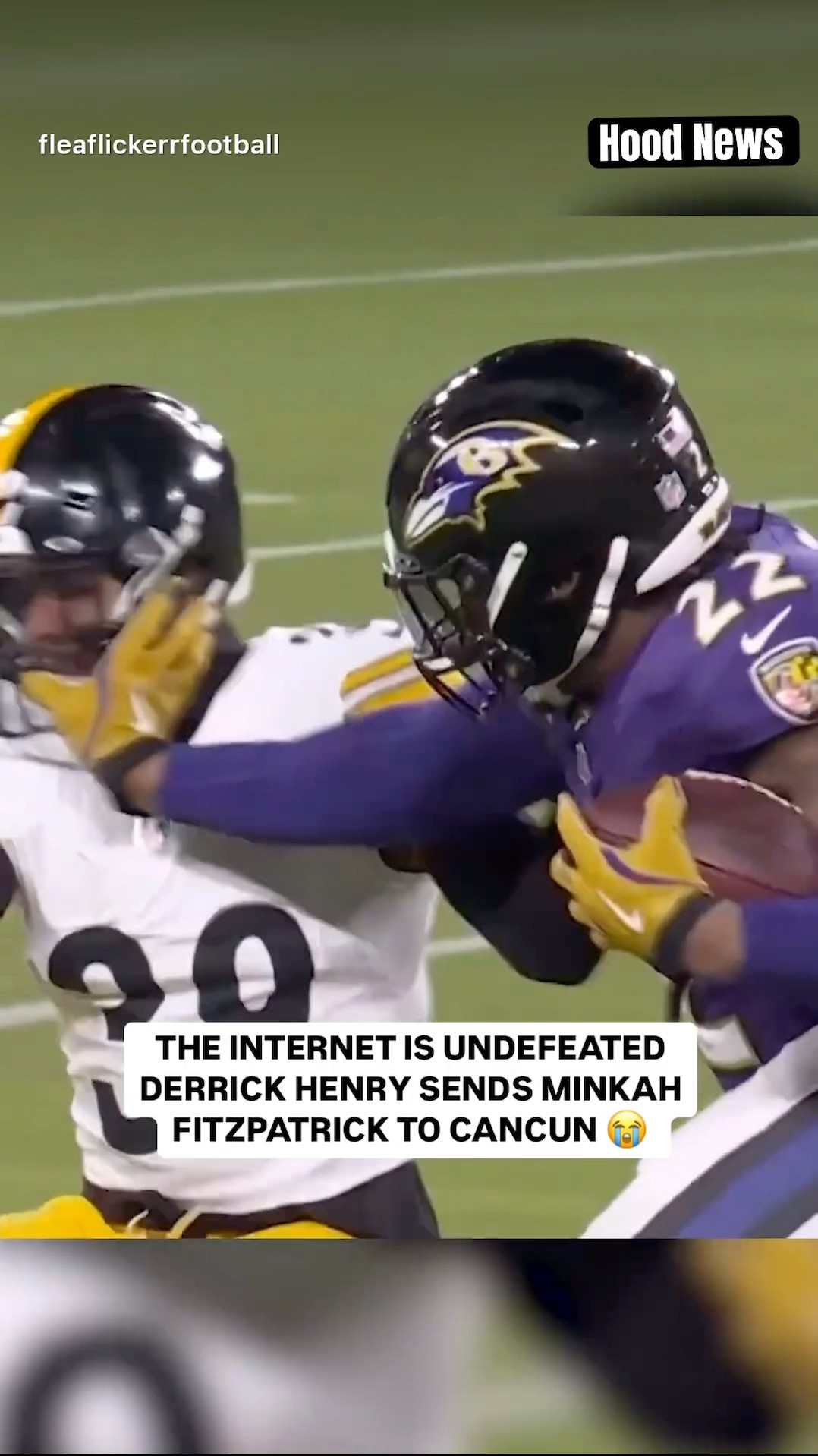 The internet is undefeated #hoodnews #ravens #steelers #football #derrickhenry #minkahfitzpatrick