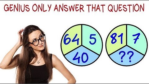 GENIUS ONLY ANSWER THAT QUESTION CORRECTLY (MATH PUZZLE)